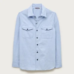 Wallace & Barnes chambray workshirt in hemp-cotton blend