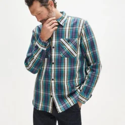 Wallace & Barnes cotton twill workshirt in plaid