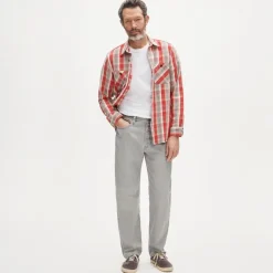 Wallace & Barnes Straight-fit jean in vintage light grey