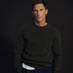 Wallace & Barnes wool sweater with suede