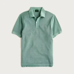 Washed piqué polo shirt