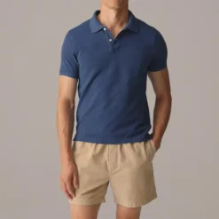Washed piqué polo shirt