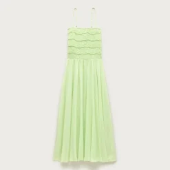 Wave maxi dress in cotton voile