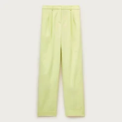 Wide-leg pleated pant
