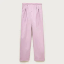 Wide-leg pleated pant