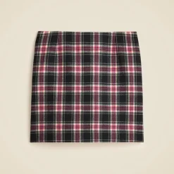 Wool-blend mini skirt in Stewart tartan